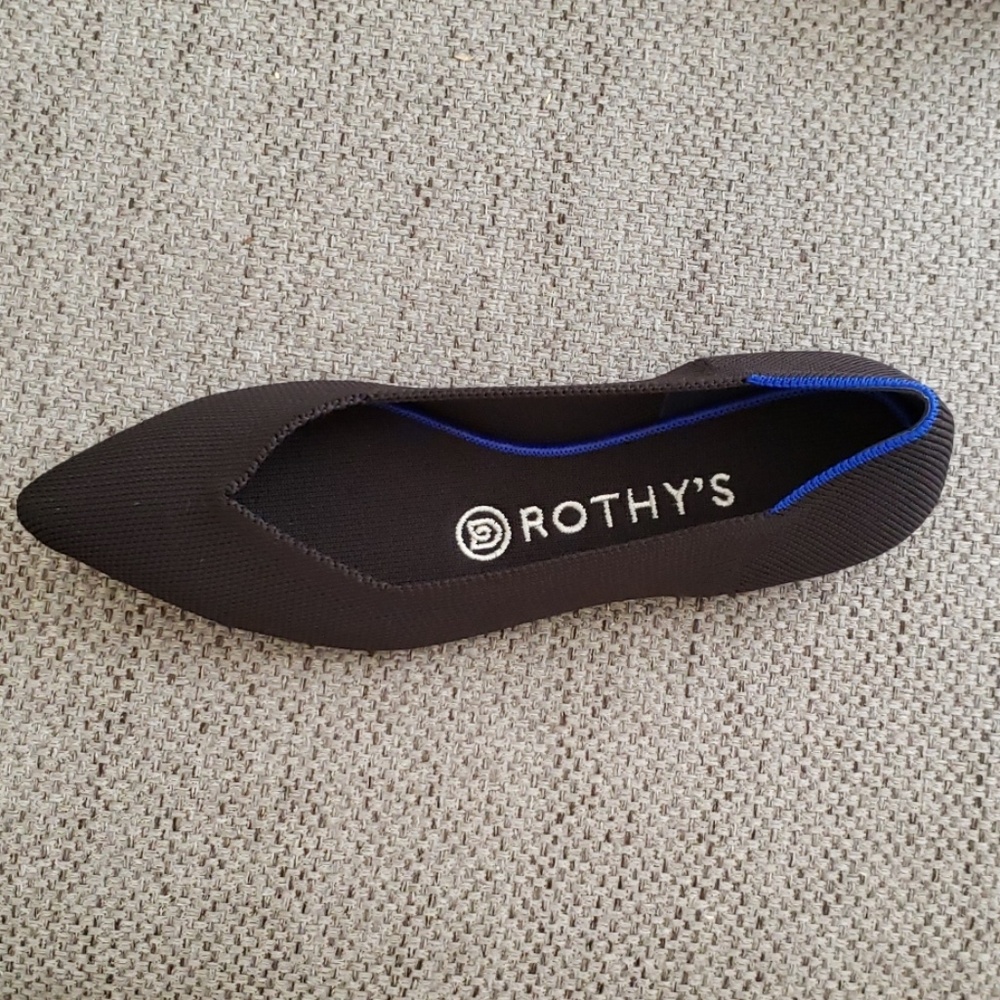 Rothys Black Pointy Flats